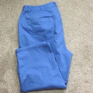 Cornflower blue cropped jeans